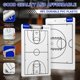 thumbnail image 5 of Portapapeles de Baloncesto Achiwish para Entrenadores, Pizarra de Borrado en Seco de Doble Cara, 5 of 7