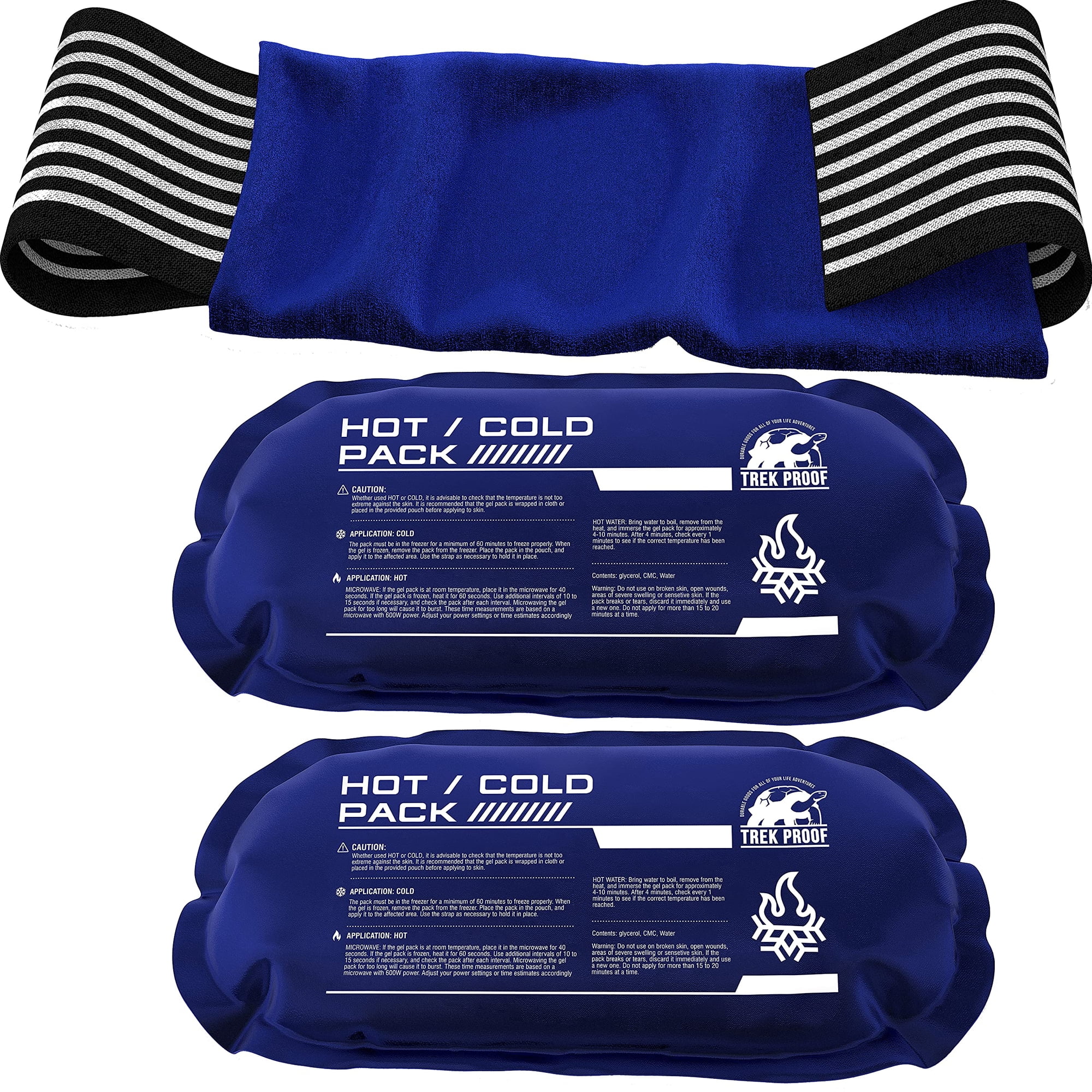 Juego De Bolsas De Hielo Trekproof, Reutilizable, Gel Para Terapia De Frío Y Calor