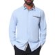 thumbnail image 1 of INSPIRE CHIC Camisas de Vestir para Hombre de Manga Larga con Cuello de Cuadros y Botones XL Azul Claro, 1 of 6