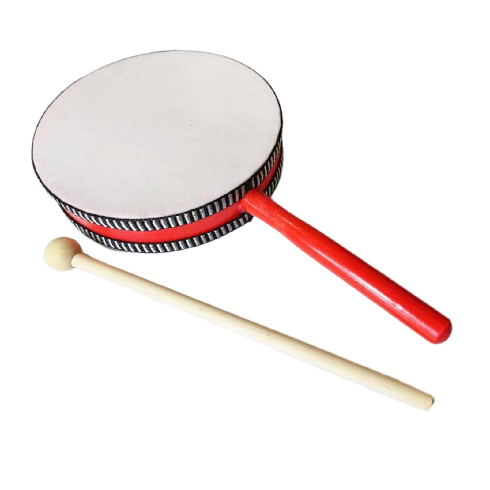 Bothyi - Instrumento De Percusión De Tambor Para Niños De 6 Pulgadas, Juguetes Para El Hogar, Suministros Para Fiestas, Niños, Rojo