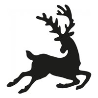 Rienda Libre Graphics - Decomural Leaping Reindeer Woodland Animals Ws-17167
