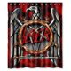 thumbnail image 1 of Cortina de ducha con banda metálica Slayer, juego de cortina de baño con ganchos, tamaño 66 x 72 pulgadas, 1 of 3