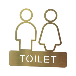 Magideal - Letrero De Baño, Letrero De Puerta De Baño, Decoraciones Retro Masculinas Y Femeninas, Señalización De Baño, Placa De Señalización Para Restaurantes, 1 Pieza