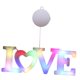 thumbnail image 1 of Cartel Romántico Del Día De San Valentín Con Luz LED Con Ventosa Decoración De Boda AMOR Multicolor, 1 of 5