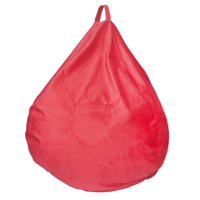 Máxima Design - Pouf Pera Rojo Felpa 100X80X80 Cm