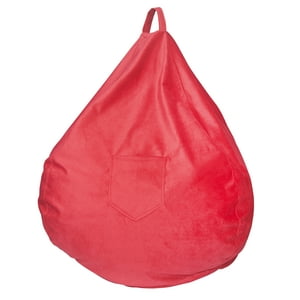 Máxima Design - Pouf Pera Infantil Rojo Felpa 60X50X50 Cm
