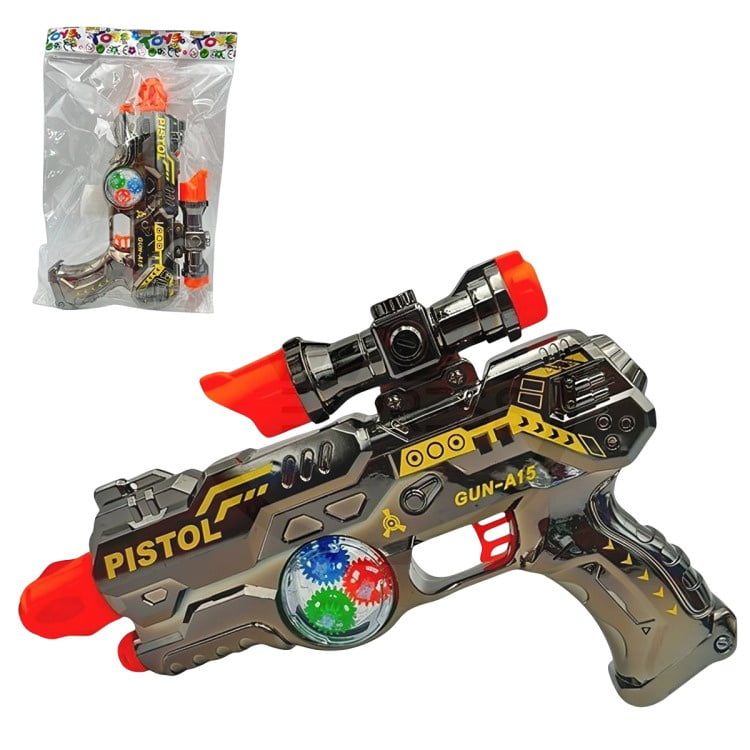 Genérico - Pak De 3 Pistola Metal Engranaje Luz Y Sonido