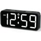 thumbnail image 1 of Reloj despertador digital compacto Peakeep con respaldo de batería, blanco, 1 of 7