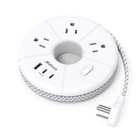 Cable De Extensión Mifaso Usb C Power Strip De 5 Pies, 3 Ac, 3 Puertos Usb