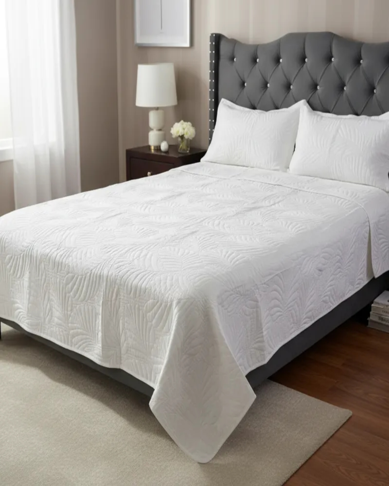 Imac Hogar - Quilt De Lujo Cubrecama Verano King - Super King Blanco