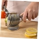thumbnail image 3 of Tomate Limón Slicer Holder Redondo Frutas Cebolla Trituradora Cortadora Guía Lenguas con Mango Cocina Cortar Patata Lima Stand Alimentación Aleación de aluminio, 3 of 3