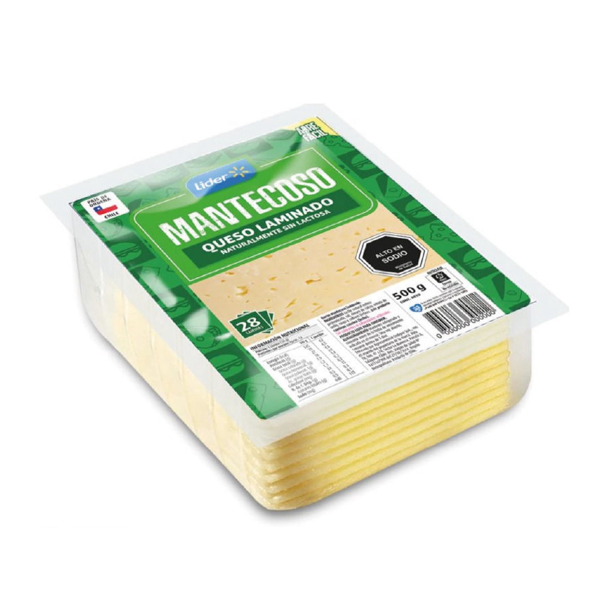 Queso Mantecoso Laminado 500 g Lider