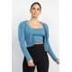 thumbnail image 1 of Conjunto de Blazer y Top con Mangas Abullonadas y Estampado Geométrico en de Mezclilla L, 1 of 5