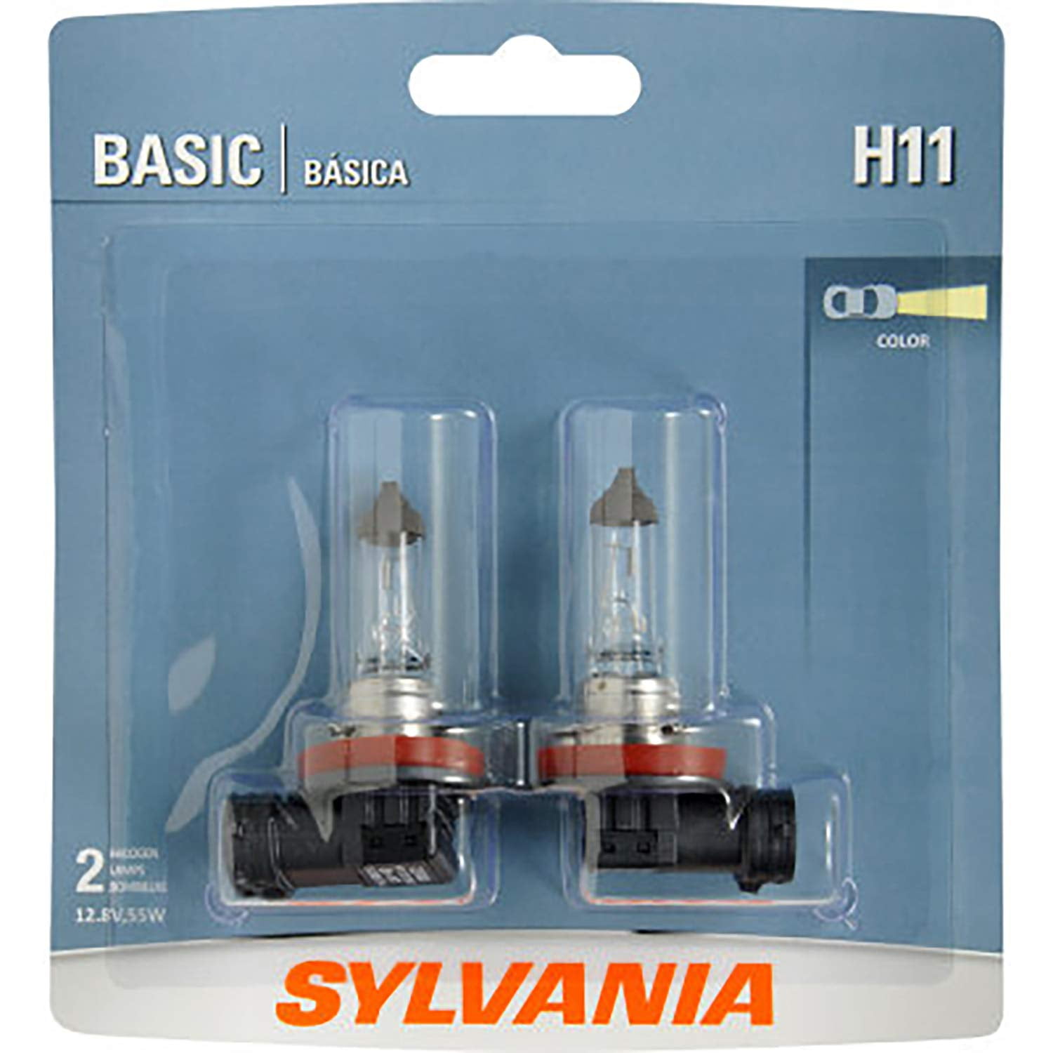 Bombilla Halógena Sylvania H11 Basic Para Faros Delanteros (2 Bombillas)
