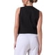 thumbnail image 3 of INSPIRE CHIC Chaleco de Mezclilla para Mujer sin Mangas con Cuello en V y Botones, Corto, Talla S, Negro, 3 of 6