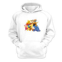 Genérico - Polerón Canguro Osito Come Miel Blanco Talla S Unisex