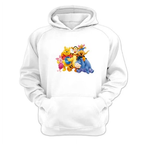 Genérico - Polerón Canguro Osito Come Miel Blanco Talla S Unisex