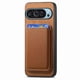 thumbnail image 4 of Funda de Cuero Magnética con Tarjetero para Google Pixel 9 Pro XL Cubierta Delgada Marrón, 4 of 5