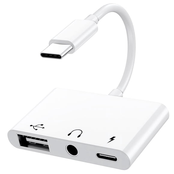 Adaptador USB‑C INVERSE NET 3.5 mm + USB + Carga Rápida 60 W PD