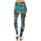 thumbnail image 2 of Saronite Leggings de Yoga de Cintura Alta con Estampado Floral Azul (para Mujer), 2 of 4