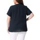 thumbnail image 5 of Agnes Orinda Blusas de Mujer Tallas Grandes con Lunares Suizos, Manga Corta, Cuello Entallado, Primavera Verano, Talla 3X, Azul Marino, 5 of 8