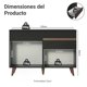 thumbnail image 2 of Mueble Base de Cocina Madesa Reims 120 cm 2 Puertas 1 Cajón Negro, 2 of 8