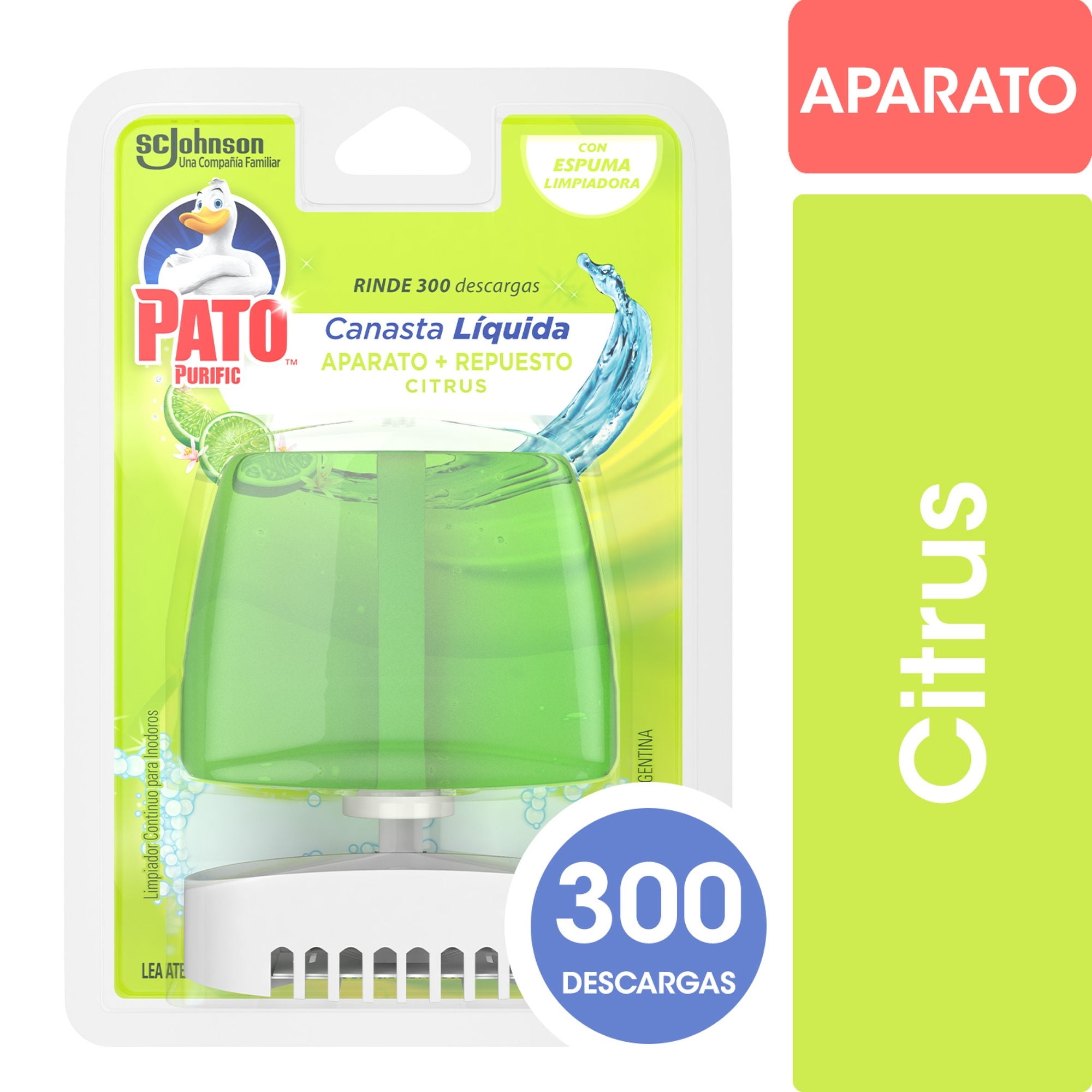 Canasta Liquida Inodoro Citrus Aparato 50 ml Pato Purific