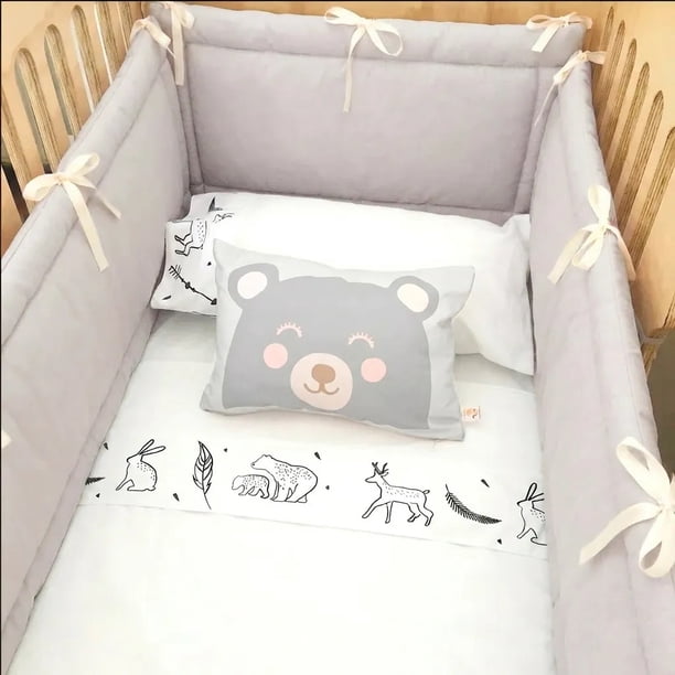 Protector Cuna Bebé 120x60, Cobertura Completa Set 2 Piezas