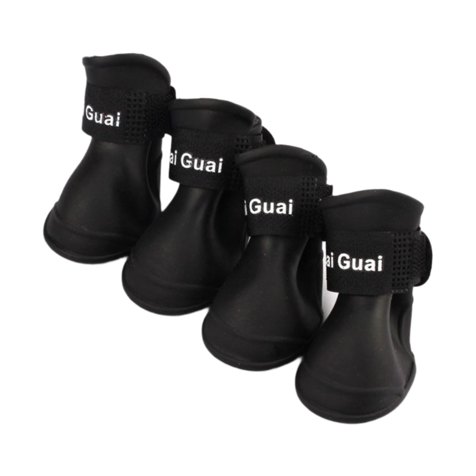 4 Uds Zapatos Impermeables Para Perros Botas Protectoras Para Perros Para Pisos Duros Interiores Caminar M