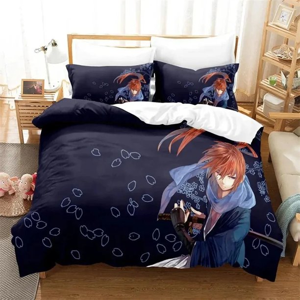 ed Rurouni Kenshin Bedding Sets exquisite bed supplies set duvet cover bed comforter set luxury birthday giftBed Sheets