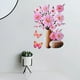 thumbnail image 2 of 1pc Wall Decal, 3D Pink Superposition Floral Wall Sticker, Waterproof Decorative Bronzing Wall Sticker For Bedroom Living Room, Home Decor, 2 of 3