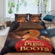 thumbnail image 2 of El Gato con Botas Conjunto de sábanas temático, trío de piezas, cómodo y amigable con la piel, diseño único, regalo de decoración para el hogar para familiares, amigos y fans,140cm *210cm, 2 of 6