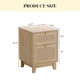 thumbnail image 4 of Juego de 2 Mesitas de Noche Betterhood de Madera y Rattan con Puertos USB Tipo-C, 4 of 9