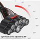 thumbnail image 3 of Linterna Minero De 9 Led, Cabeza Ajustable Recargable Usb Linterna Negro Luz Blanco, 3 of 3