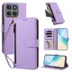 thumbnail image 2 of Funda con Billetera para [Motorola Edge 60 Pro] con Bolsillo Zipper y Tarjetero Morado claro, 2 of 6