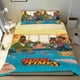 thumbnail image 1 of Buenos Tiempos Conjunto de sábanas temático, trío de piezas, cómodo y amigable con la piel, diseño único, regalo de decoración para el hogar para familiares, amigos y fans, 90 cm * 190 cm, 1 of 6