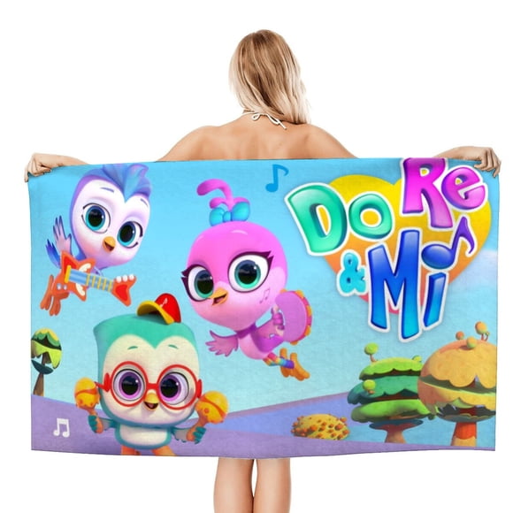 Do Re Mi Toalla de playa de secado rápido con diseño temático, regalo para mujeres y niñas, ideal para cumpleaños, fans, amantes de la música, uso en la playa o al aire libre, 78 × 150 cm