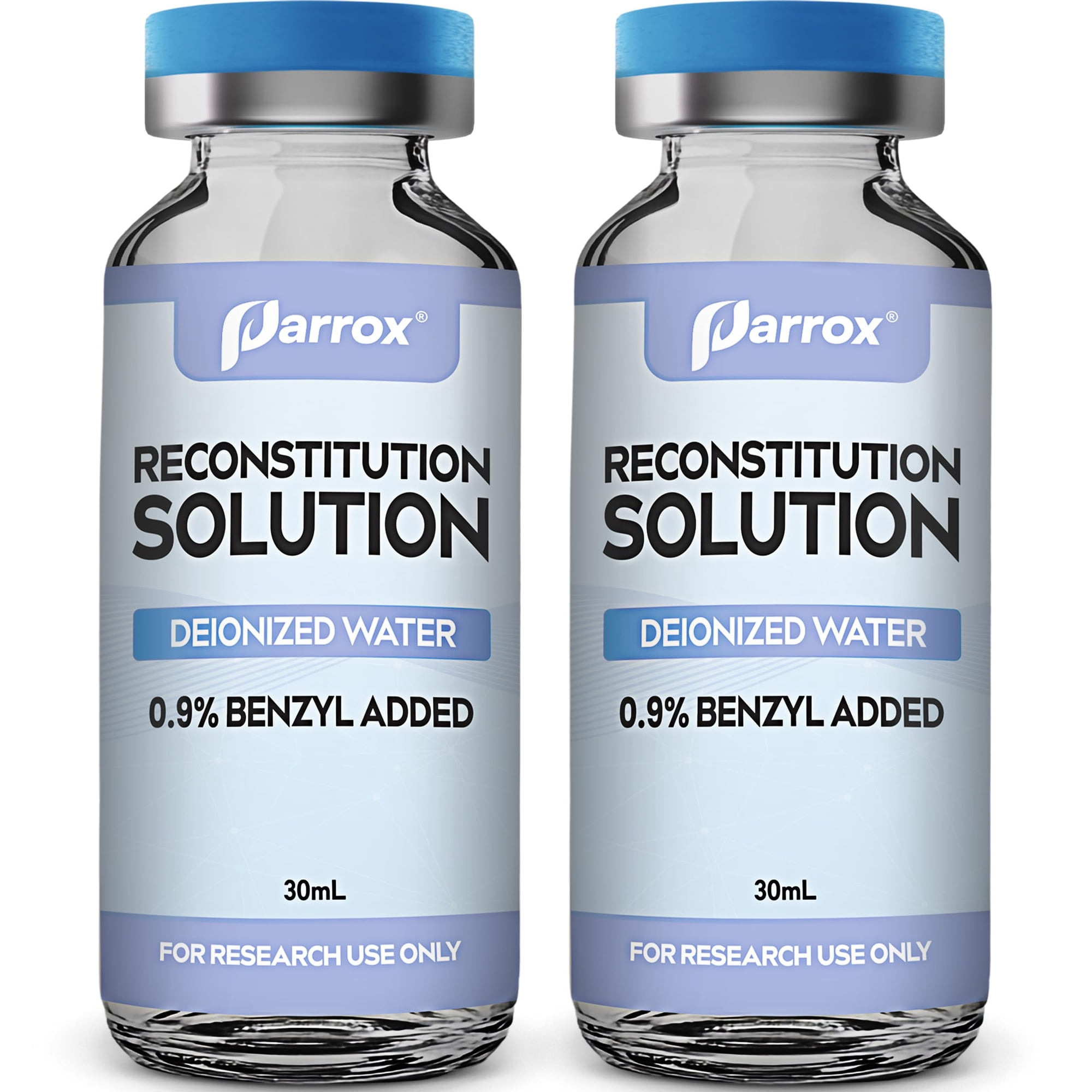 Solución De Reconstitución Parrox, Frascos De Vidrio Premium De 30 Ml X 2 Pulgadas