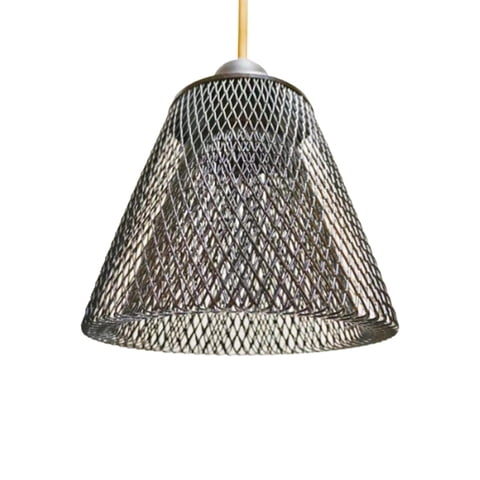 Magideal - Lámpara Colgante De Metal, Protector De Bombilla, Pantalla Hueca Retro, Cubierta De Luz Para Sala De Estar, Hotel, Casa De Té, Decoración De Cabecera Trapezoide Negro