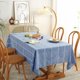 thumbnail image 3 of Mantel Chassic Farmhouse Style de lino, 152 x 305 cm, color azul, 3 of 7