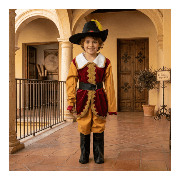Disfraz Del Gato Con Botas Para Niños Con Capa Y Sombrero
