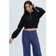 thumbnail image 2 of Polerón Mujer Medio Zipper Crop Negro, 2 of 4