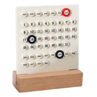 Bothyi - Adornos Creativos De Calendario Perpetuo Reutilizables Hechos A Mano Para El Hogar De Escritorio Blanco