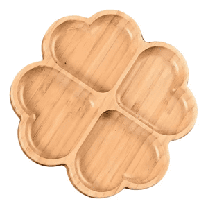 Genérico - Tabla Picoteo Trébol Bambú Picnic Compartir Aperitivo 19,5Cm