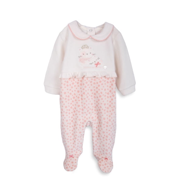 Osito Plush Recién Nacido Niña Bordado Estampado Damasco Pillin