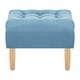 thumbnail image 1 of Pouf Wood 1c Felpa 05 Azul Petroleo, 1 of 4