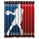thumbnail image 1 of Cortina de ducha de baloncesto con diseño moderno, juego de cortinas de baño con ganchos, tamaño 60 x 72 pulgadas, 1 of 3