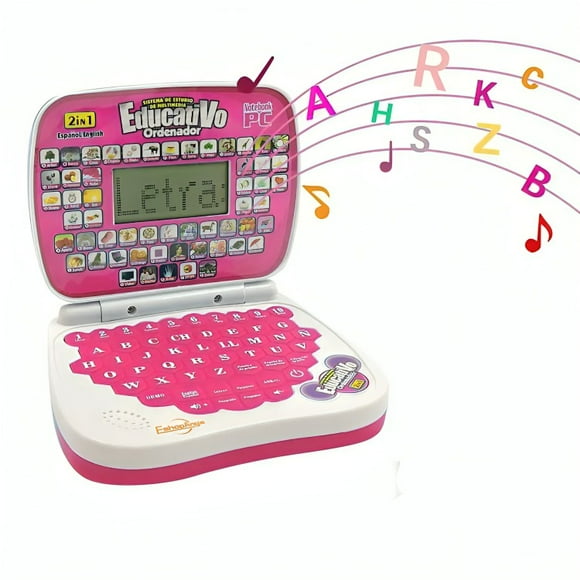 Laptop De Juguete Educativa Con Pantalla Fucsia