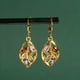 thumbnail image 2 of Multicolor Mystic Cubic Zirconia Women's Leaf Dangle Earrings Jewelry 14K Gold Plated Ear Decoration Gift, 2 of 2