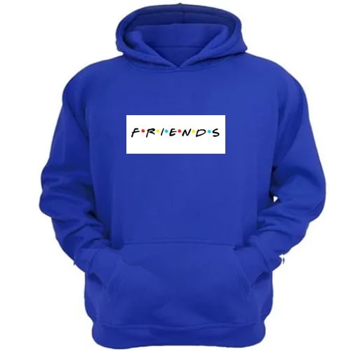 Genérico - Polerón Canguro Friends Azul Talla S Unisex